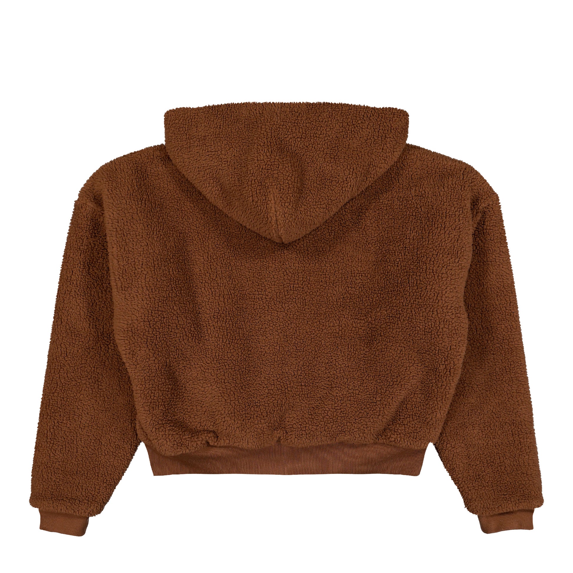 ERL Terry Fleece Knit Zipped Hoodie Brown Zip Hoodie ERL11J007-1 / Brown Close-up | Overkill
