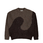 ERL Swirl Wool Knit Crewneck Brown Pullover ERL11N004-1 / Brown | Overkill
