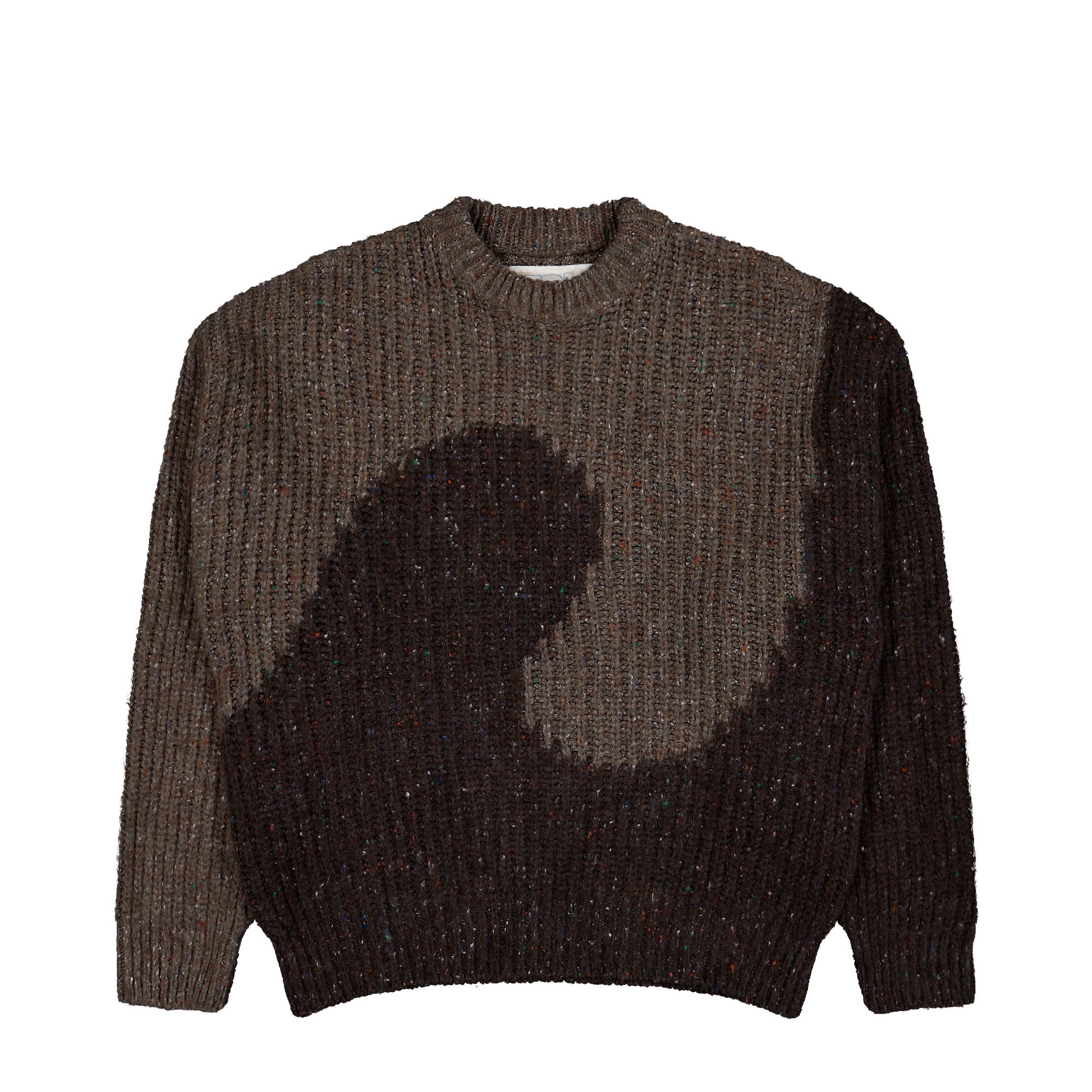 ERL Swirl Wool Knit Crewneck Brown Pullover ERL11N004-1 / Brown | Overkill
