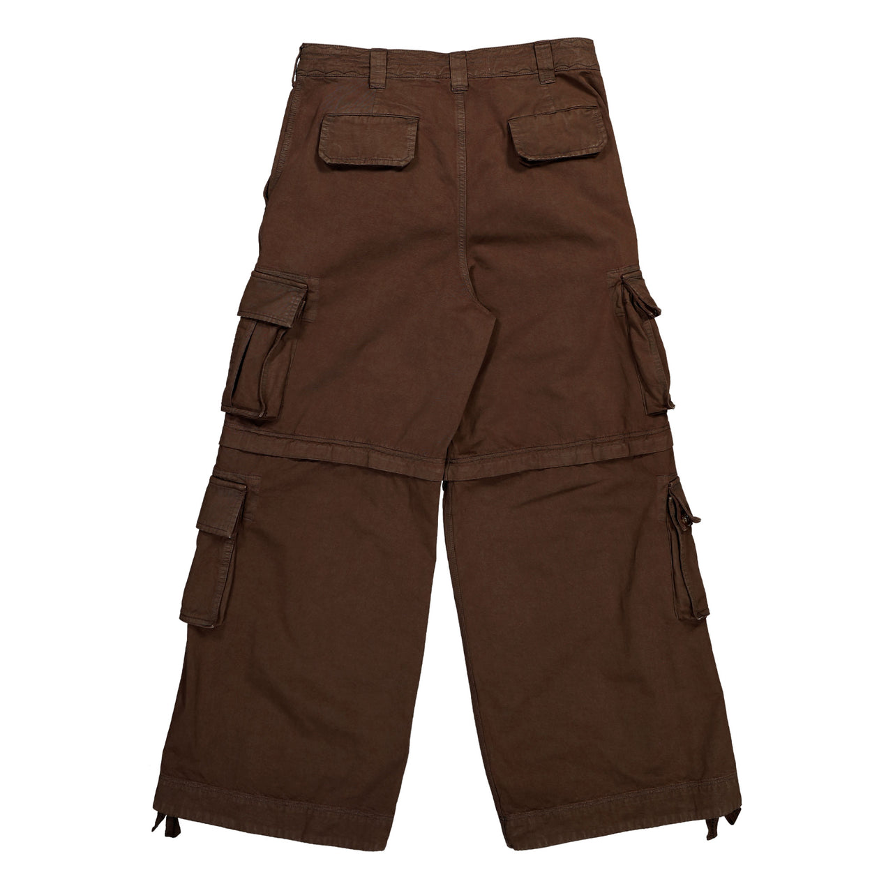 ERL Woven Zip-Off Cargo Pants Brown Pants ERL11P006-1 / Brown | Overkill
