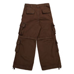 ERL Woven Zip-Off Cargo Pants Brown Pants ERL11P006-1 / Brown Close-up | Overkill
