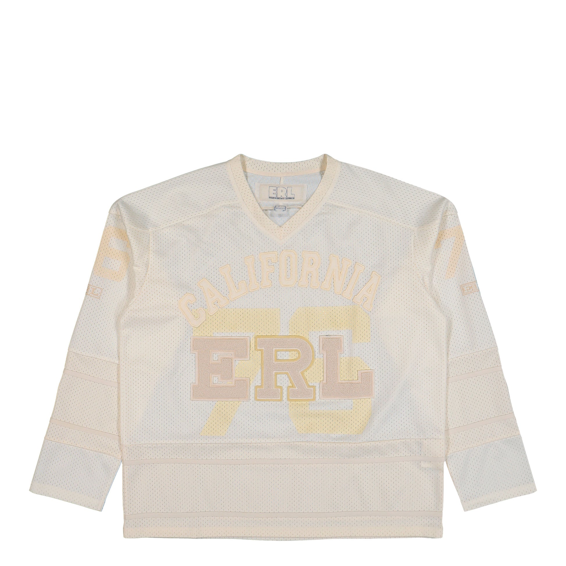 ERL California Hockey Knit Jersey Off White T-Shirt ERL11T013-1 / Off White | Overkill
