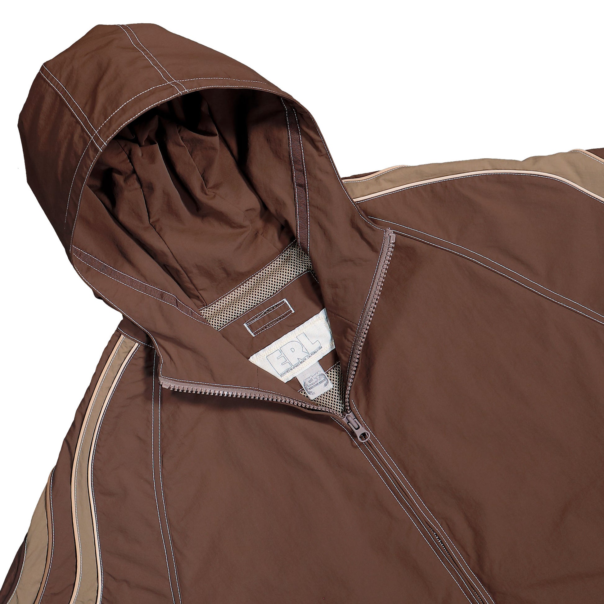 ERL Ufo Woven Track Jacket Brown  Jackets ERL12J020-1 / Brown Detail View 3 | GATE
