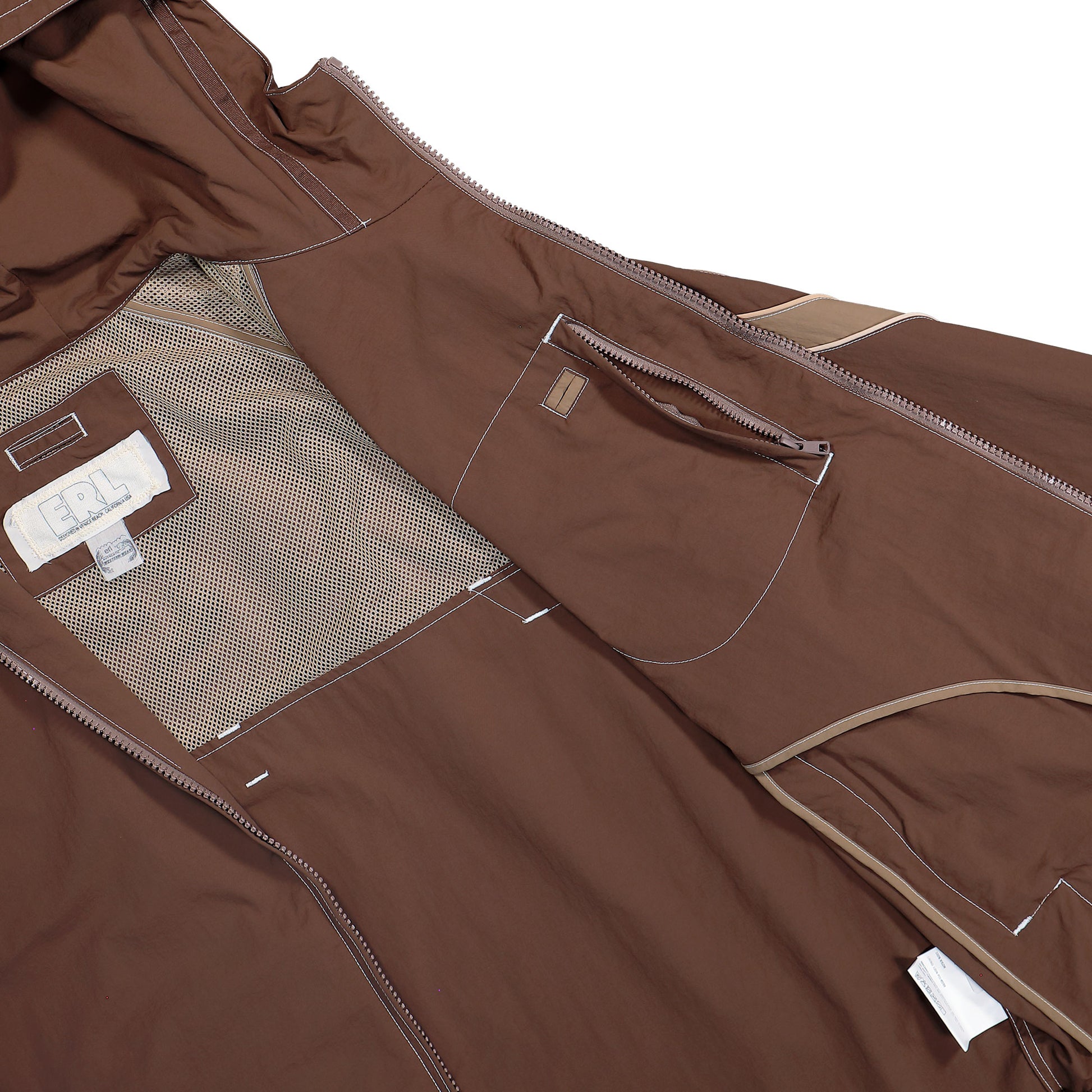 ERL Ufo Woven Track Jacket Brown  Jackets ERL12J020-1 / Brown Detail View 5 | GATE
