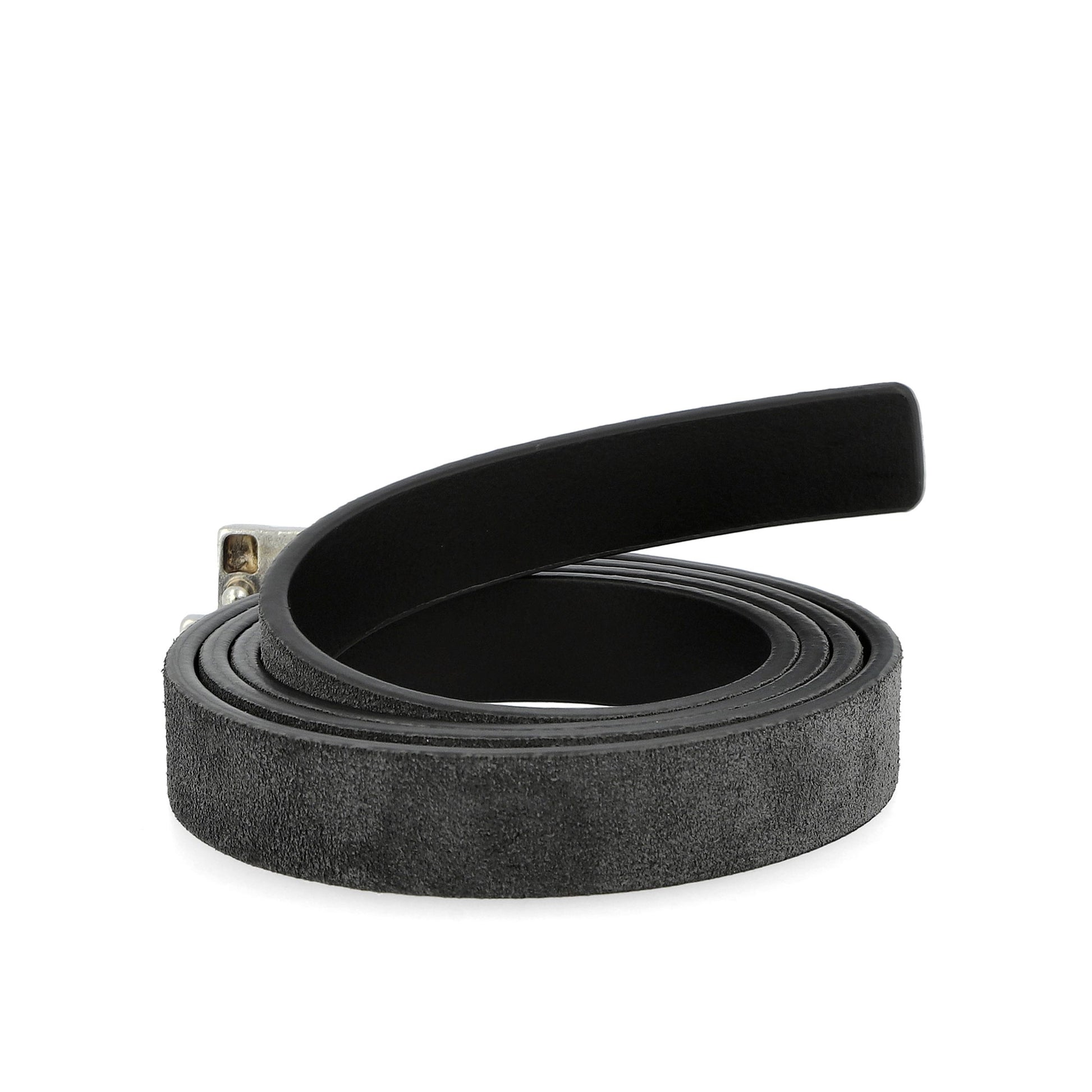 Stone Island Suede Skinny Leather Belt Pepe Belts ERL12K053-3 / Pepe Detail View 3 | GATE
