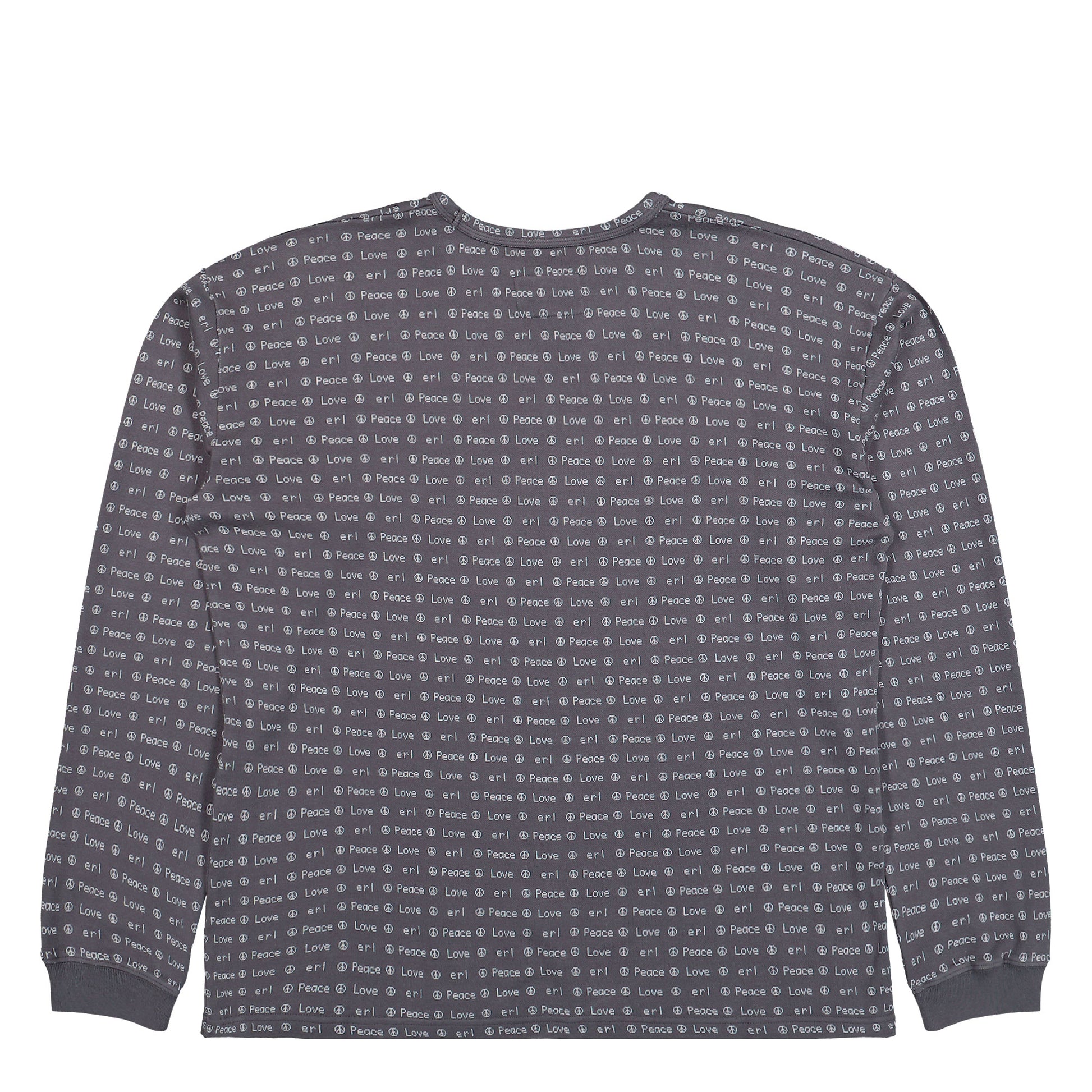 ERL Jacquard Long Sleeve Knit Tee Brown Longsleeves ERL12T002-1 / Brown Detail View 2 | GATE
