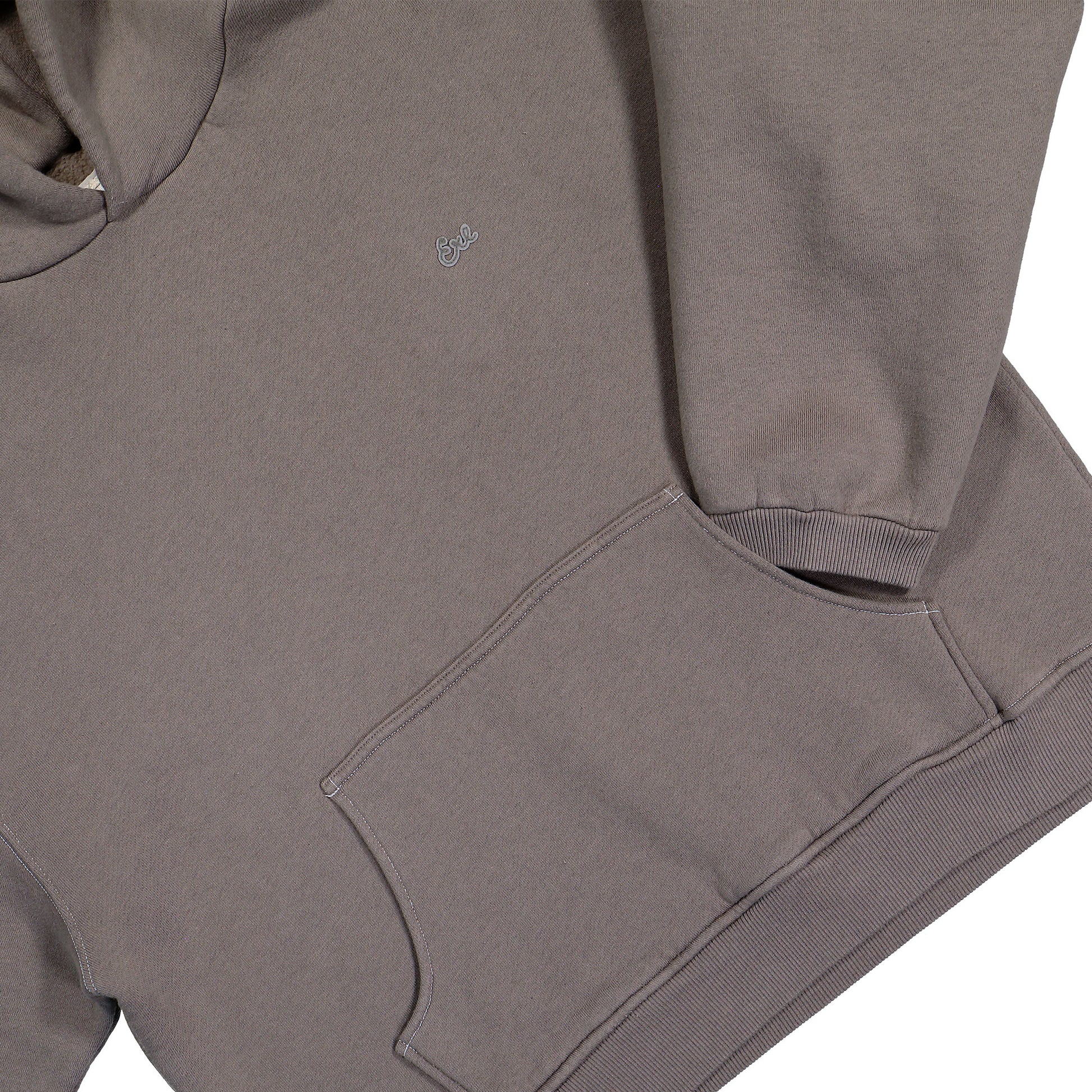 ERL Heathered Knit Hoodie Taupe  Hoodies ERL12T021-1 / Taupe Detail View 4 | GATE
