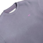 ERL Script Crewneck Knit Sweatshirt Purple  Sweatshirts ERL12T024-3 / Purple Detail View 3 | GATE
