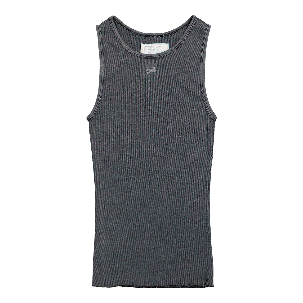 ERL Faded Black Knit Tank Top Faded Black  Tops ERL12T101-1 / Faded Black Detail View 1 | GATE
