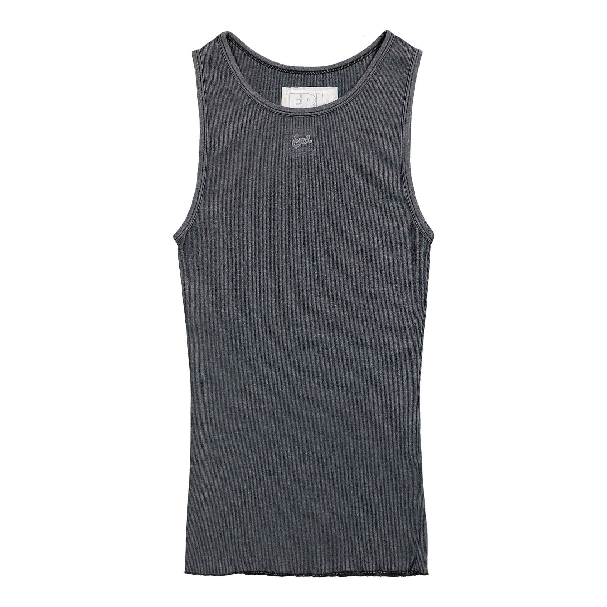 ERL Faded Black Knit Tank Top Faded Black  Tops ERL12T101-1 / Faded Black Detail View 1 | GATE
