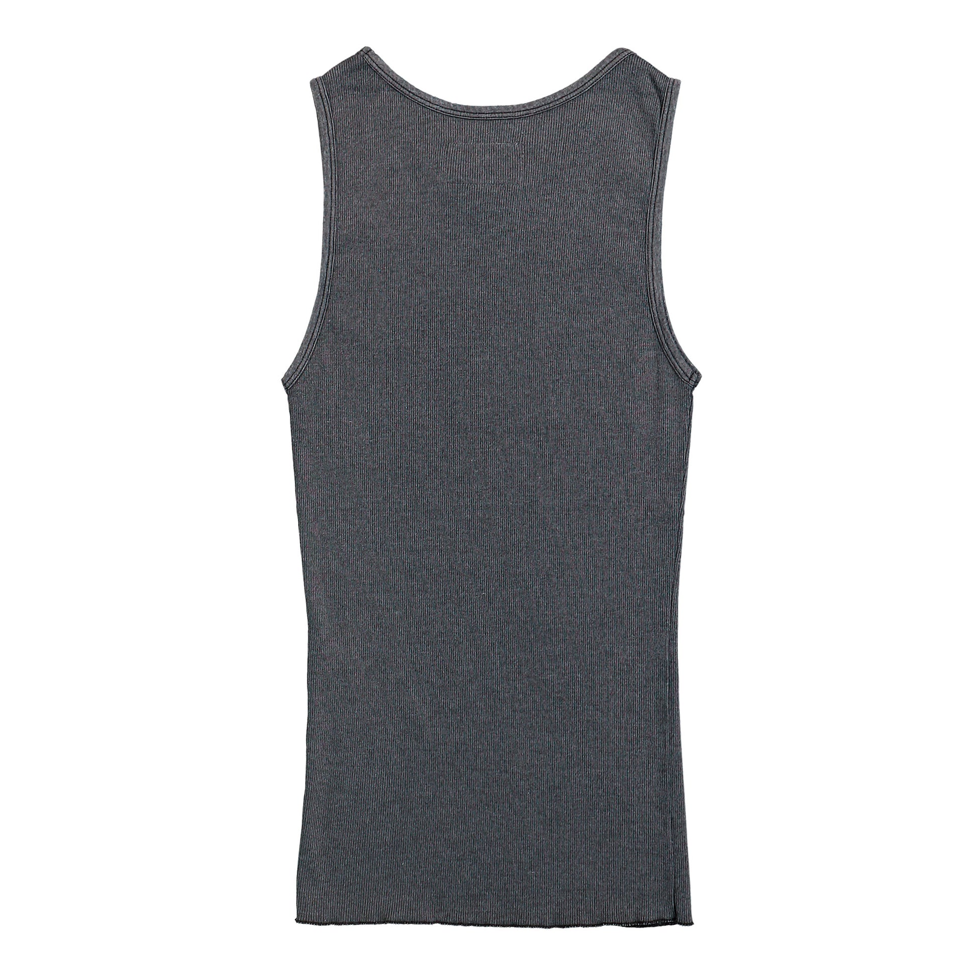 ERL Faded Black Knit Tank Top Faded Black  Tops ERL12T101-1 / Faded Black Detail View 2 | GATE
