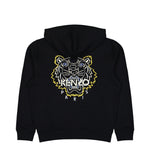 KENZO Tiger Seasonal Full Zip Hoodie Black Hoodies FC55BL7294XH Detail View 2 | GATE
