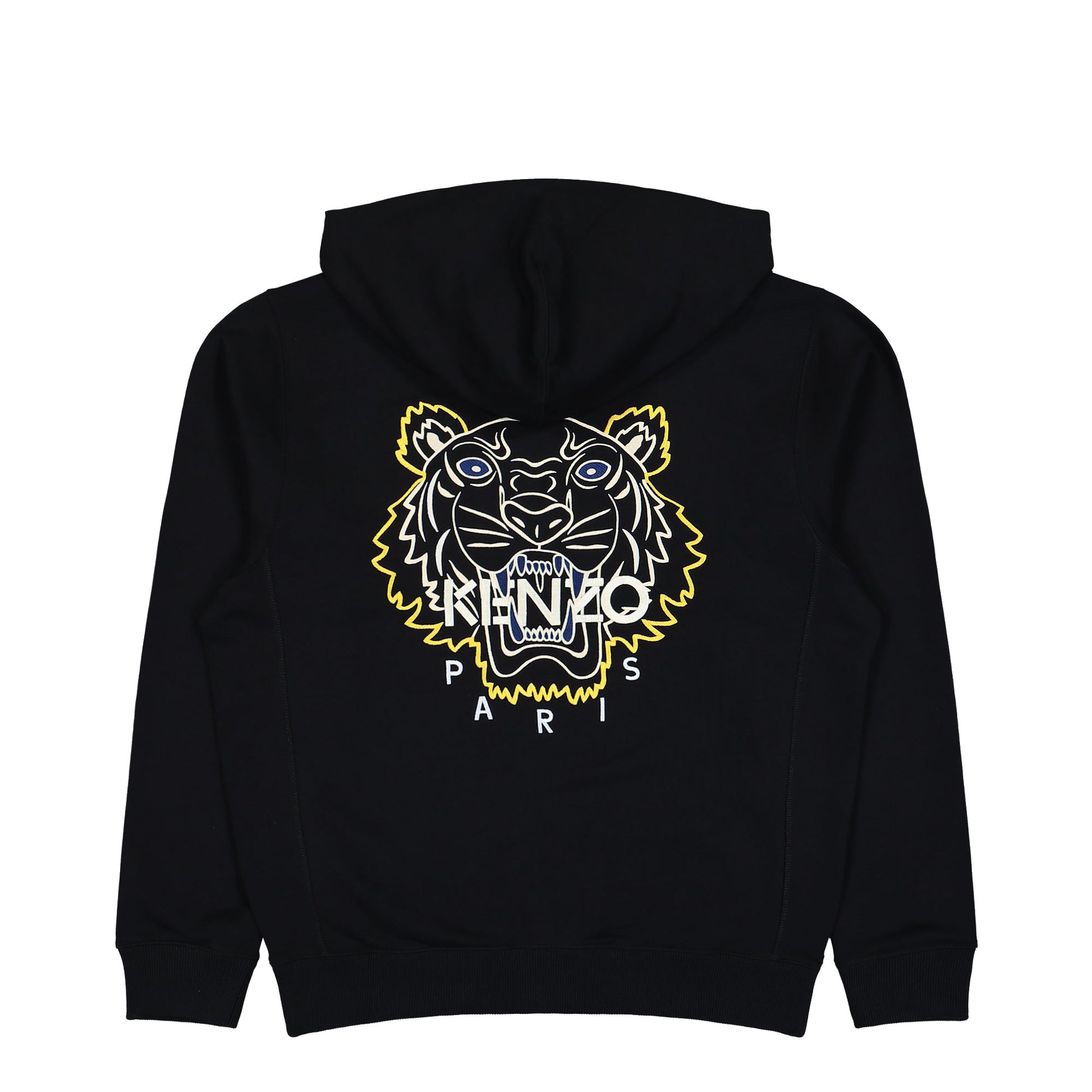KENZO Tiger Seasonal Full Zip Hoodie Black Hoodies FC55BL7294XH Detail View 2 | GATE
