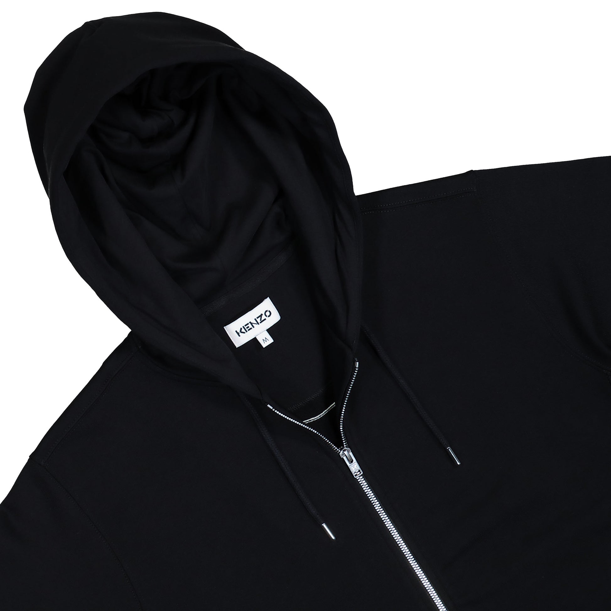 KENZO Tiger Seasonal Full Zip Hoodie Black Hoodies FC55BL7294XH Detail View 3 | GATE
