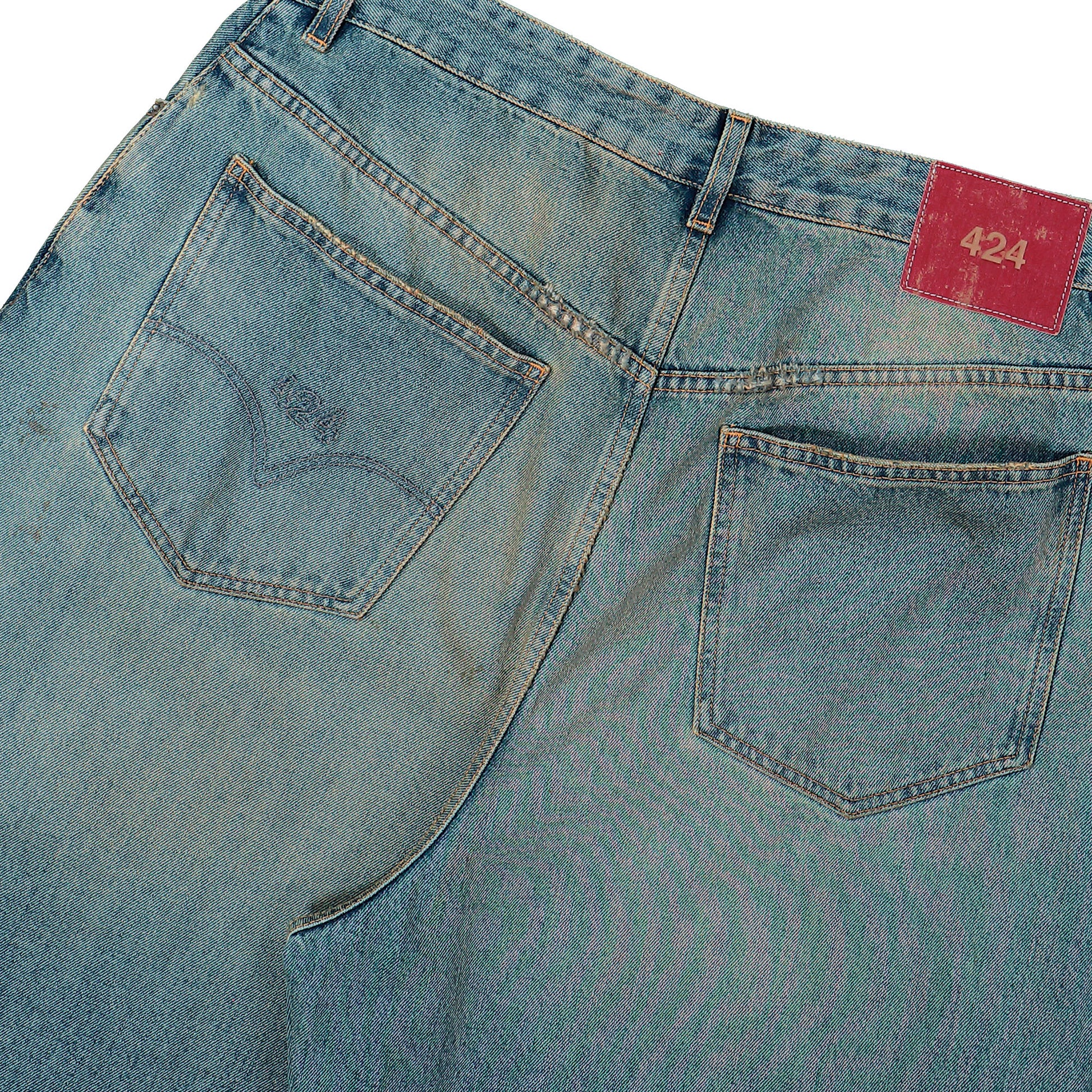 424 Big Daddy Denim Vintage Red Denim FFF5MT36AP TE001 502 / Japanese Vintage Washed Blue Detail View 5 | GATE
