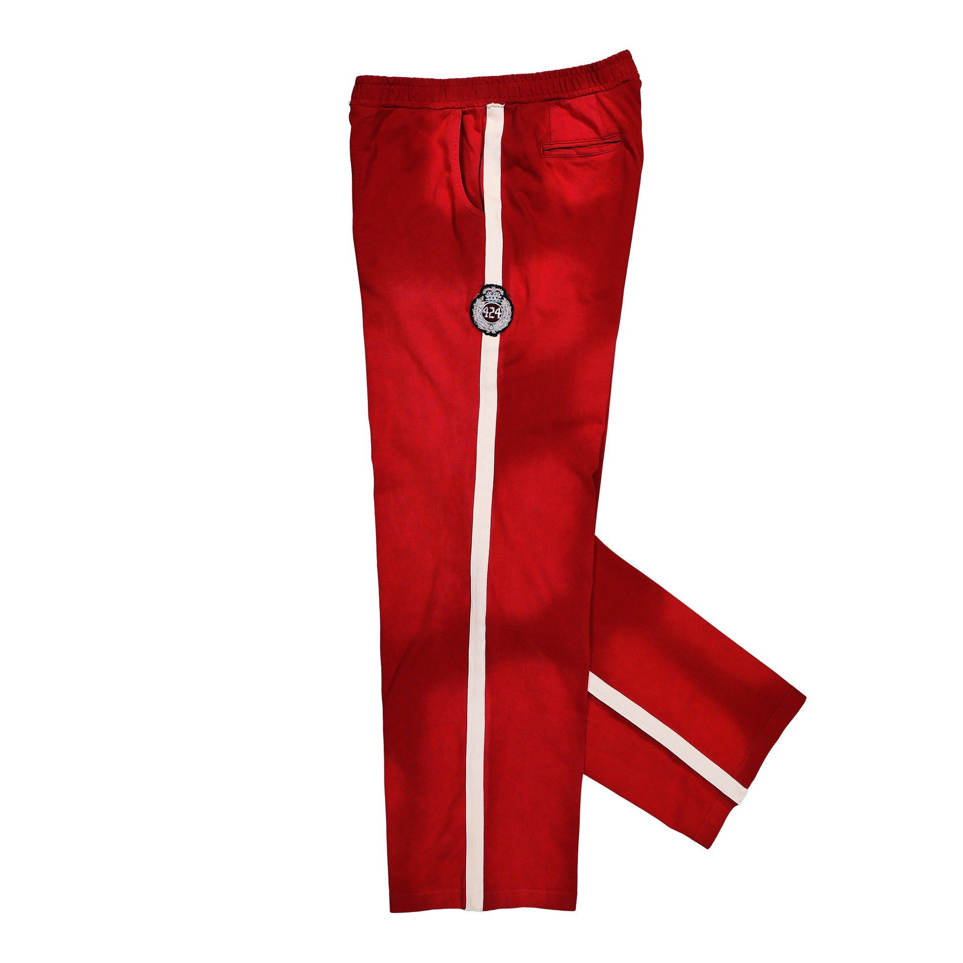 424 Academy Ripped Track Pant Vintage Red Sweat & Track Pants FFF5MT72AP JE001 310 / Vintage Red Detail View 3 | GATE

