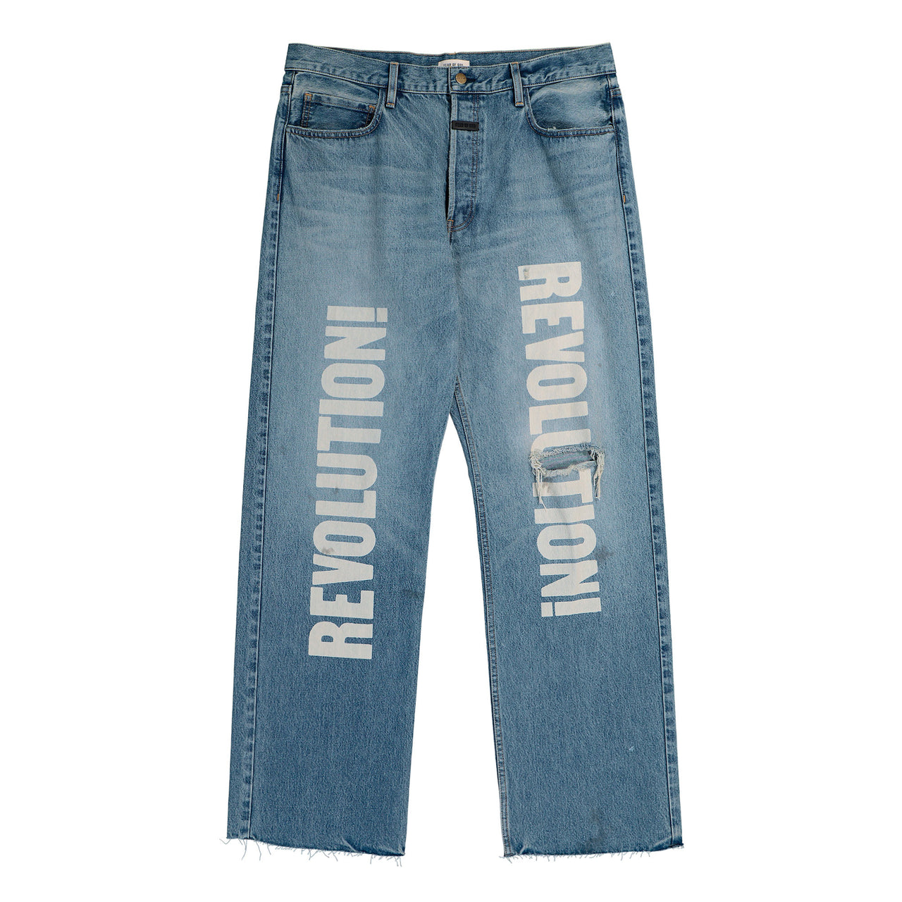 Fear Of God  Straight “Revolution“ Jeans Light Indigo Denim FG25FW45-45401KDNM | Overkill
