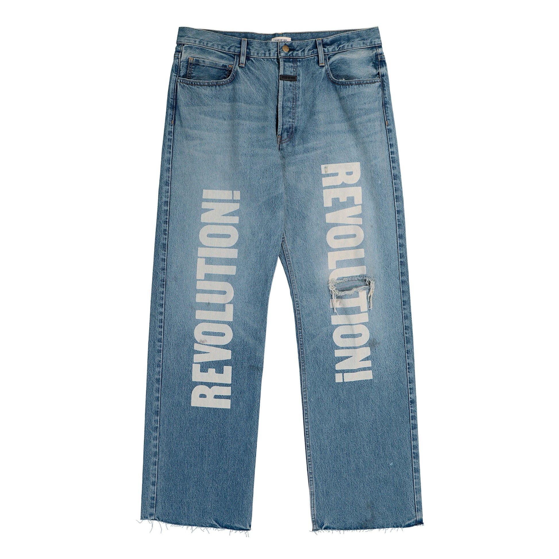 Fear Of God  Straight “Revolution“ Jeans Light Indigo Denim FG25FW45-45401KDNM | Overkill
