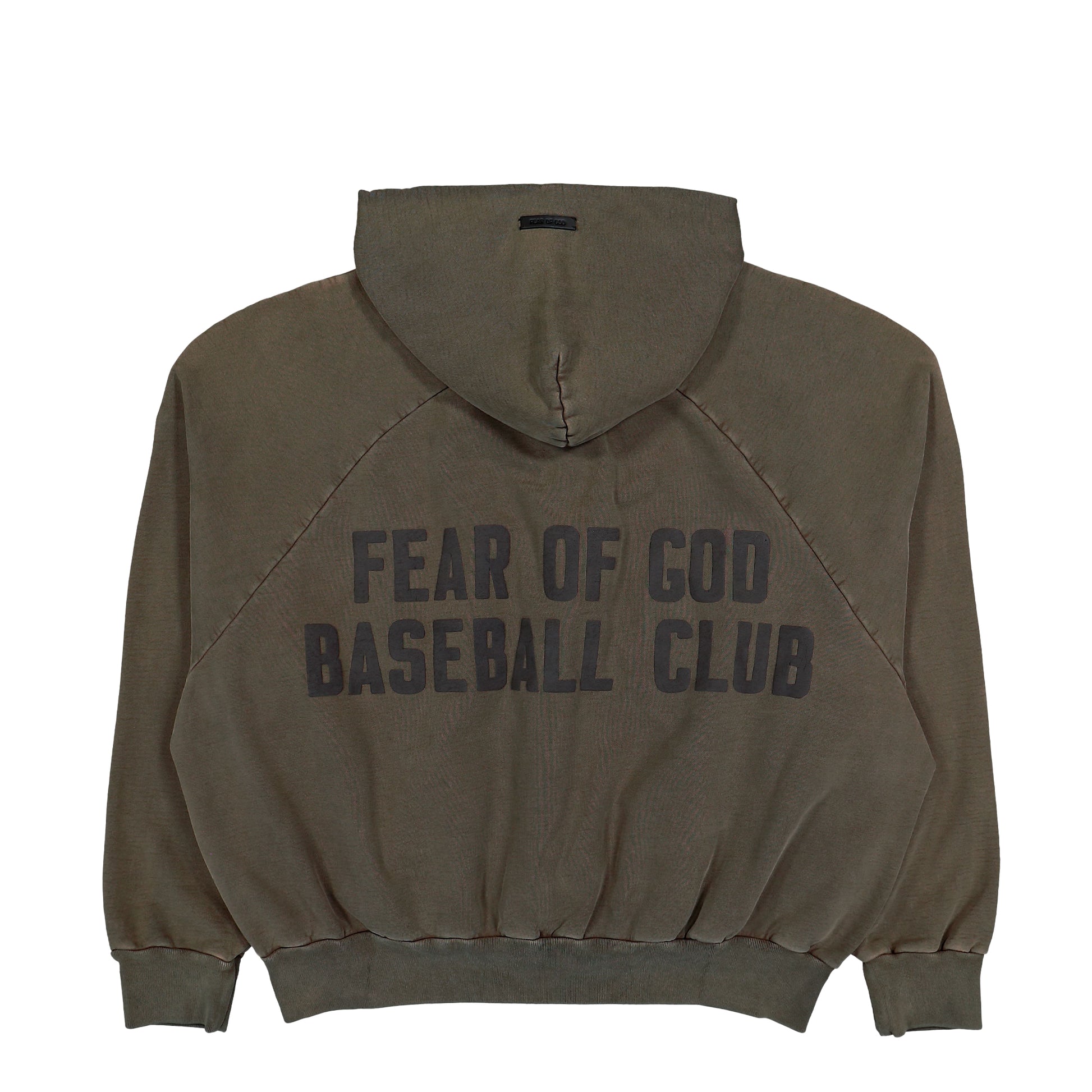 Fear Of God Baseball Club Half Zip Hoodie Faded Brown Hoodie FG9M12-9945BHF Detail View 2 | GATE
