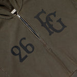 Fear Of God Baseball Club Half Zip Hoodie Faded Brown Hoodie FG9M12-9945BHF Detail View 4 | GATE
