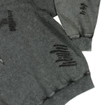 Grey Ripped Jersy Hoodie