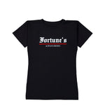 Prototypes Fortunes Hiding - Fitting Printed Tee Black T-Shirt PT09JE12USBK Detail View 1 | GATE

