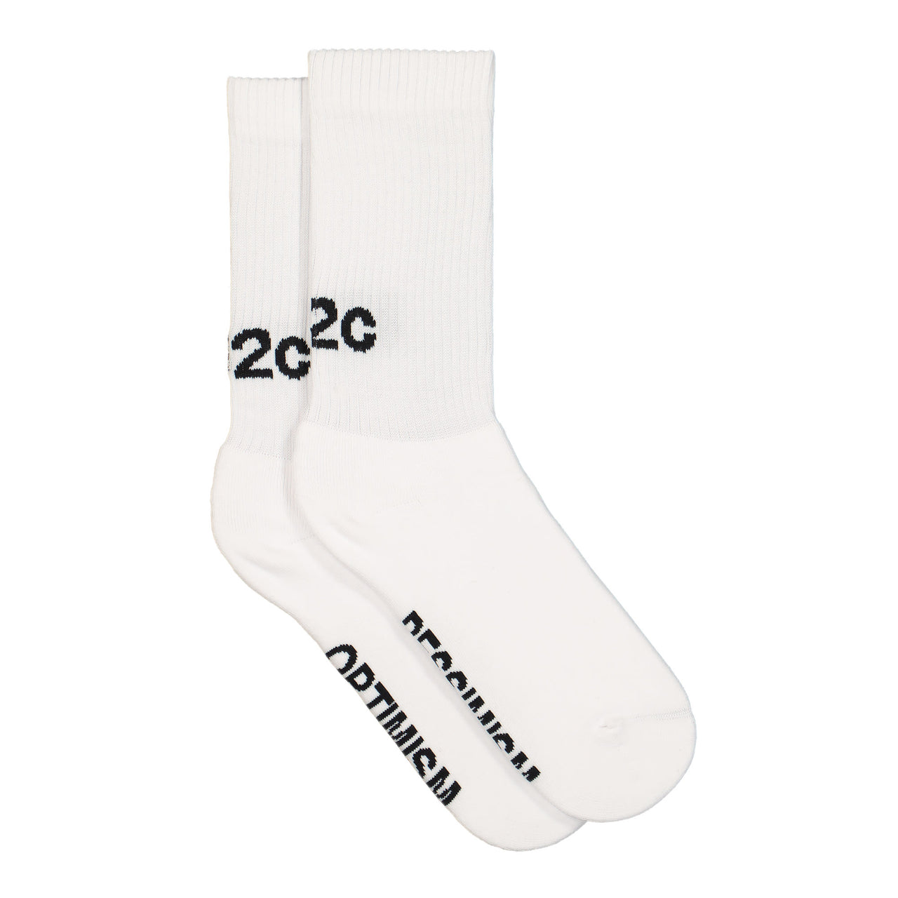 032c Optimism Pessimism Socks White Socks FW21-A-1011 Detail View 1 | GATE
