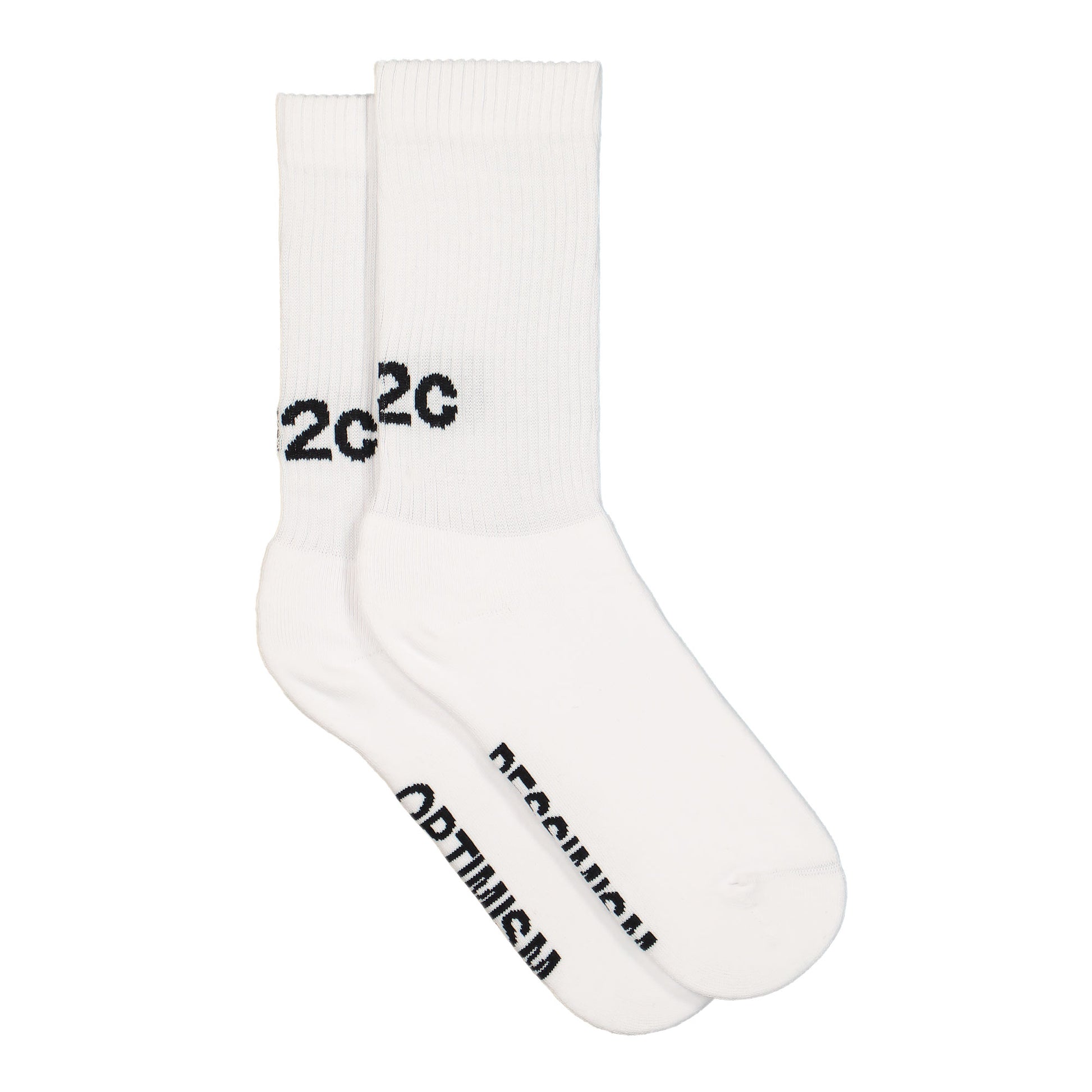 032c Optimism Pessimism Socks White Socks FW21-A-1011 Detail View 1 | GATE
