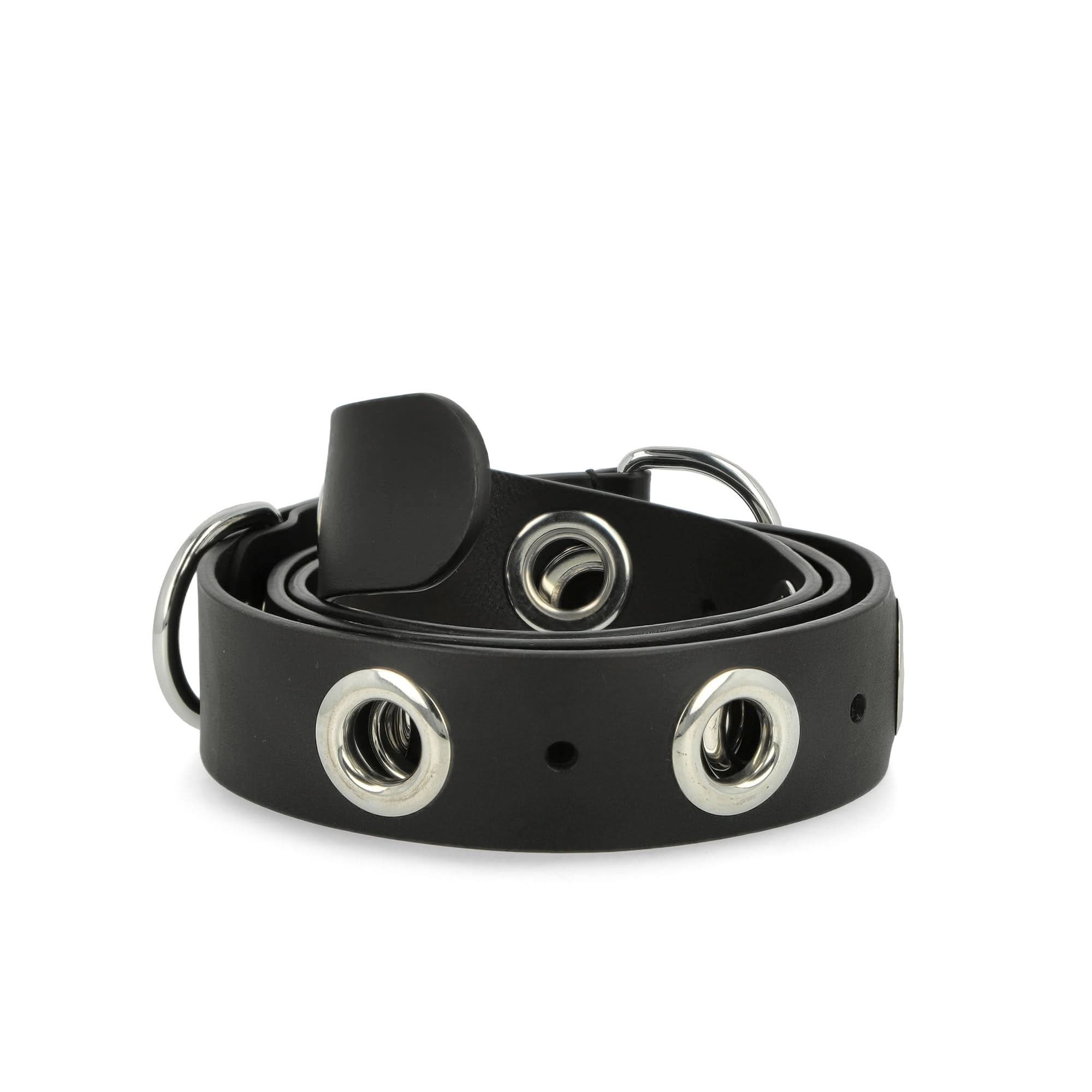 Black eyelet clearance belt