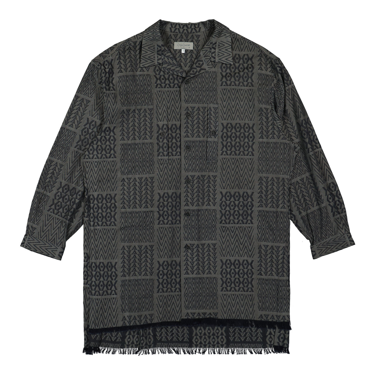 Open Collar Pattern Shirt