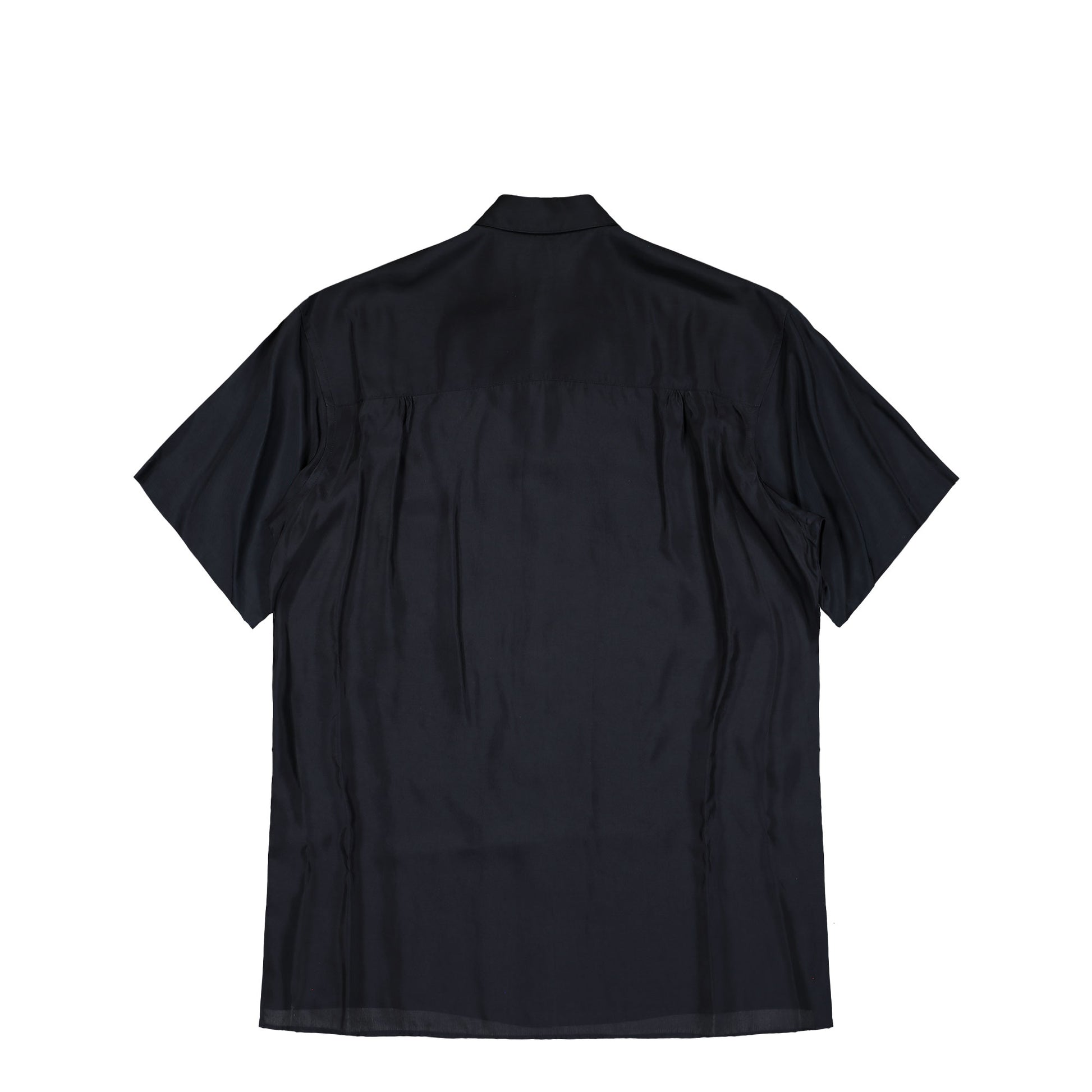 Yohji Yamamoto Homme Big Half Sleeve Shirt Black Shirts HK-B10-200-1 Detail View 2 | GATE
