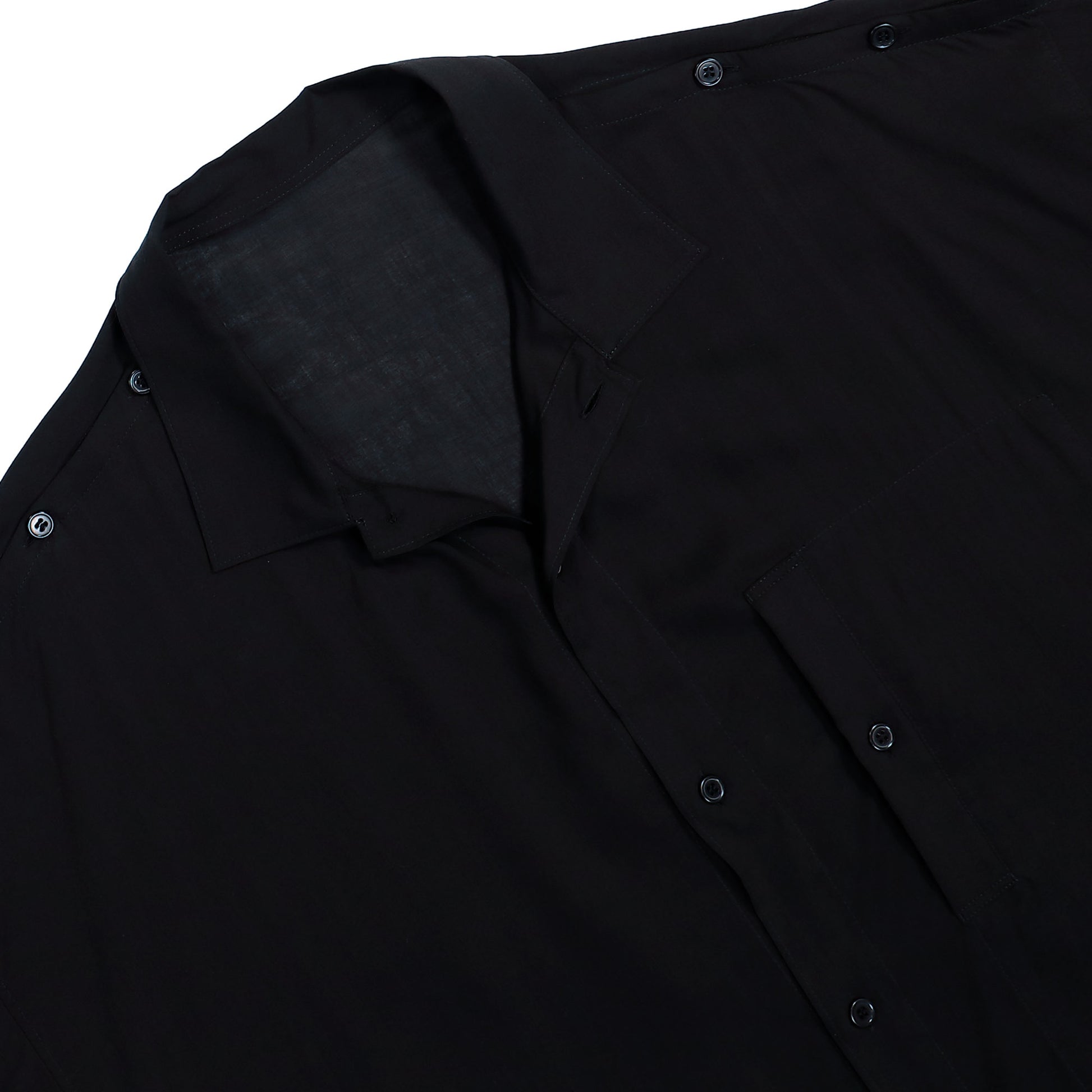 Yohji Yamamoto Homme Shoulder Opned B Black Shirts HK-B26-235-1 Detail View 3 | GATE