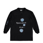 Yohji Yamamoto Homme Sea 2 Scarf Collar B Black Shirts HK-B52-450-1 Detail View 1 | GATE
