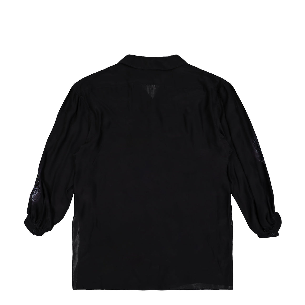 Yohji Yamamoto Homme Sea 2 Scarf Collar B Black Shirts HK-B52-450-1 Detail View 1 | GATE
