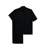 Yohji Yamamoto Homme Gabardine Long Cape Jacket Black Jackets HK-J55-100-2 Detail View 1 | GATE