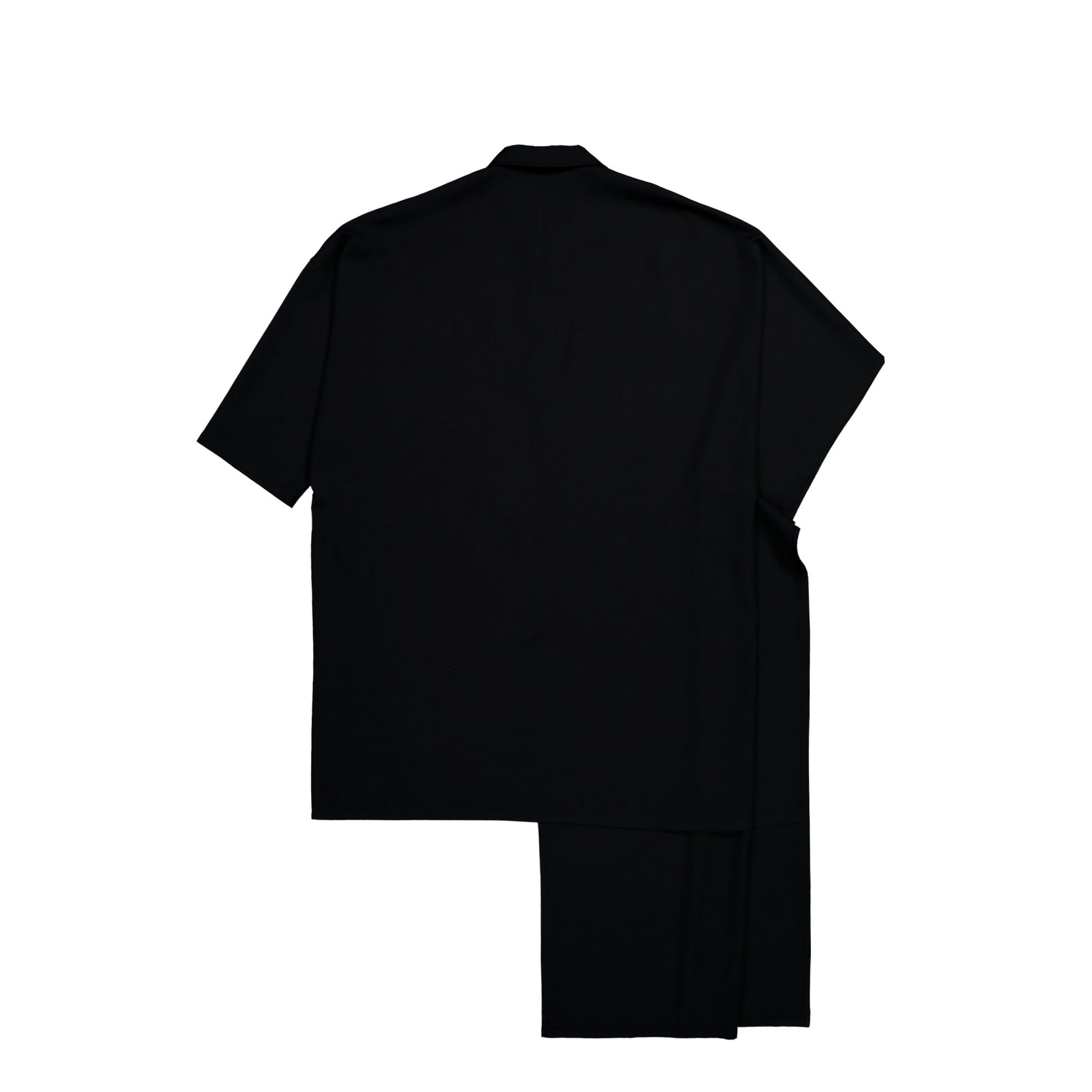 Yohji Yamamoto Homme Gabardine Long Cape Jacket Black Jackets HK-J55-100-2 Detail View 2 | GATE