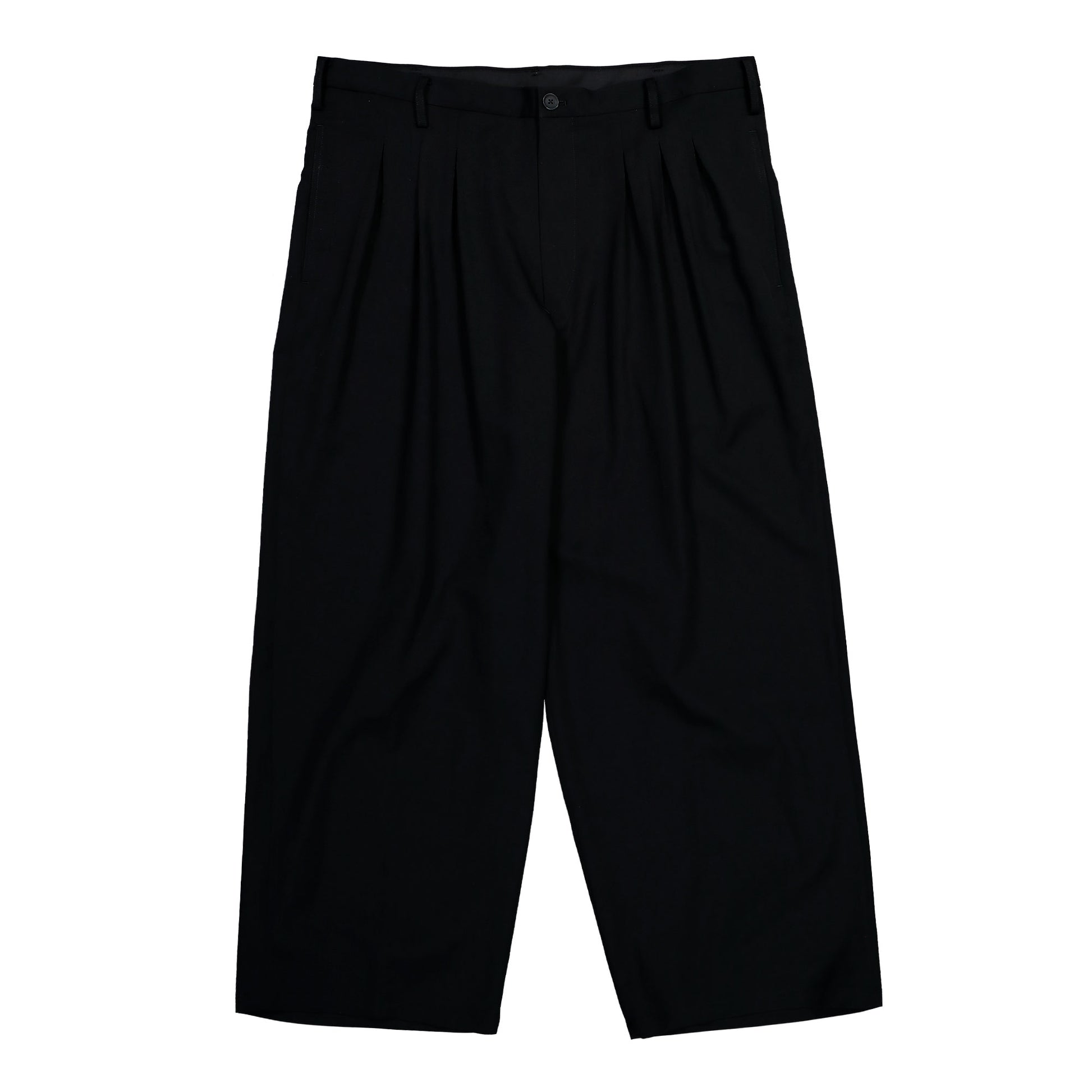 Yohji Yamamoto Homme 12 Tucks Pants Black Pants HK-P06-100-2 Detail View 1 | GATE