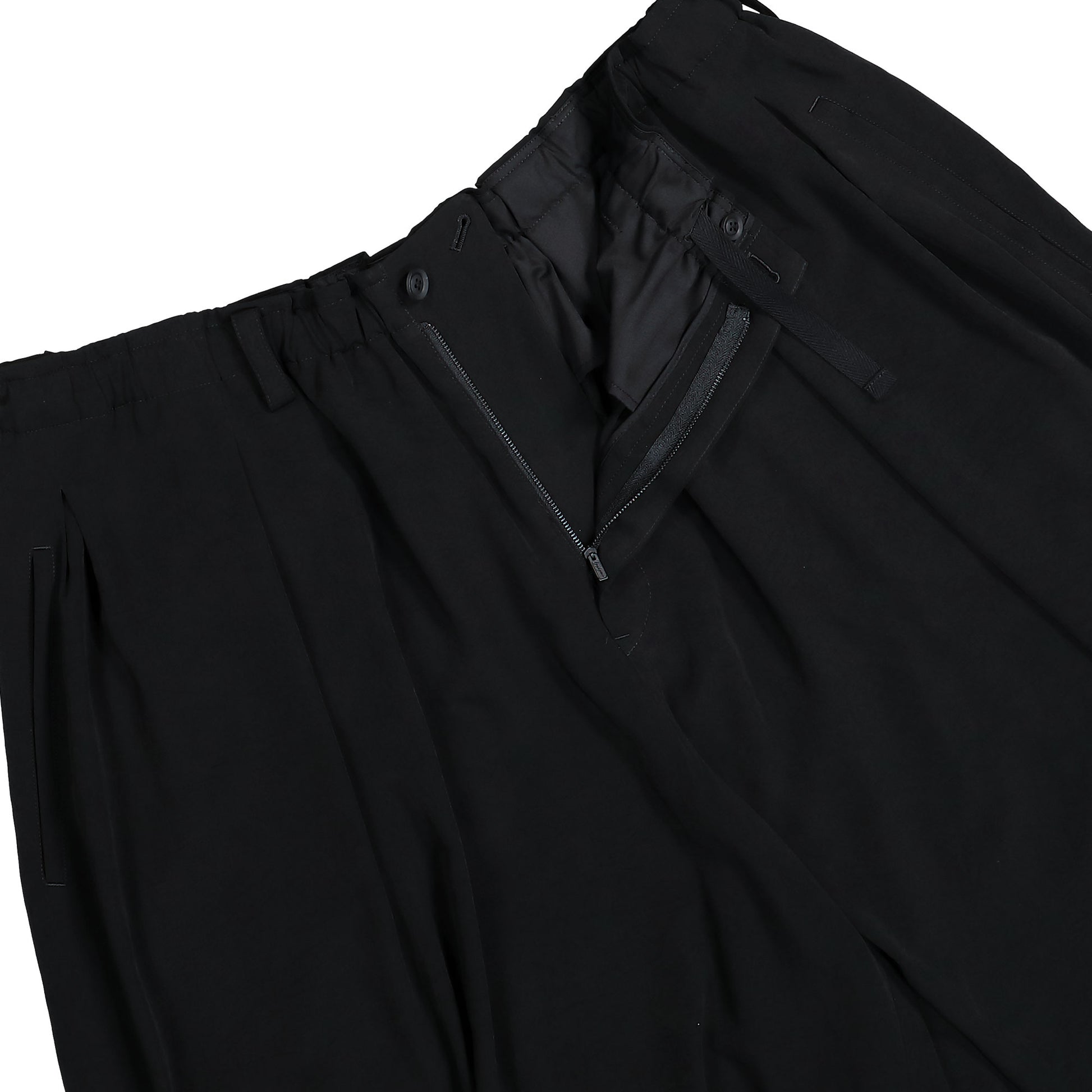 Yohji Yamamoto Homme 8 Tucks Pants Black Pants HK-P13-500-1  Detail View 4 | GATE
