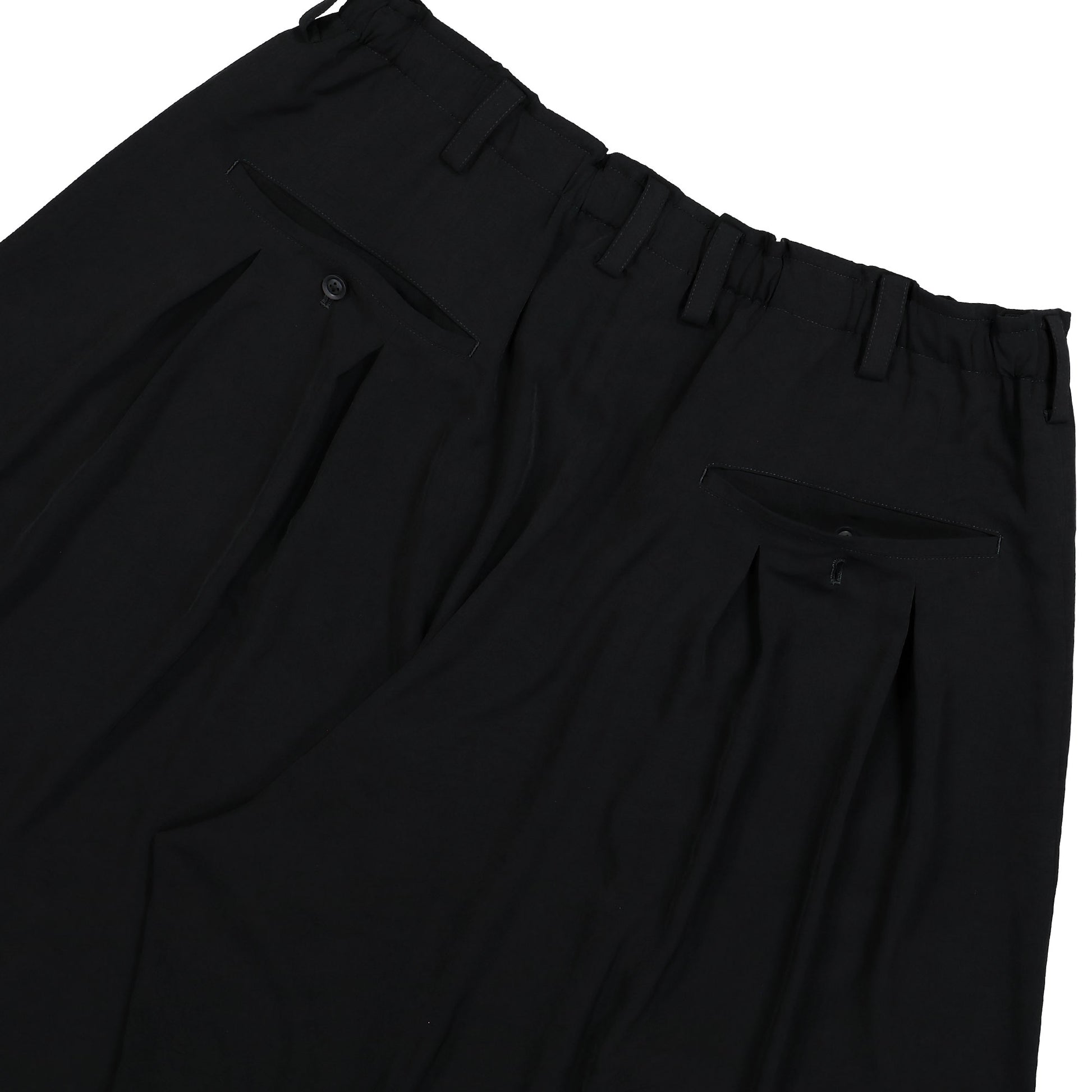 Yohji Yamamoto Homme 8 Tucks Pants Black Pants HK-P13-500-1  Detail View 5 | GATE
