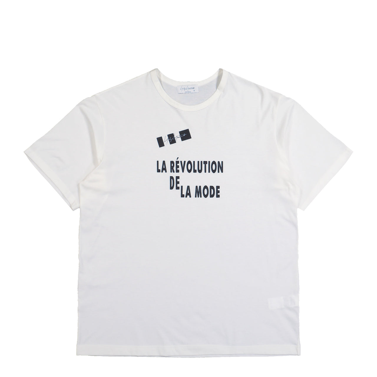 Yohji Yamamoto Homme Short SLV T PT C White T-Shirts HK-T73-984-1 Detail View 1 | GATE
