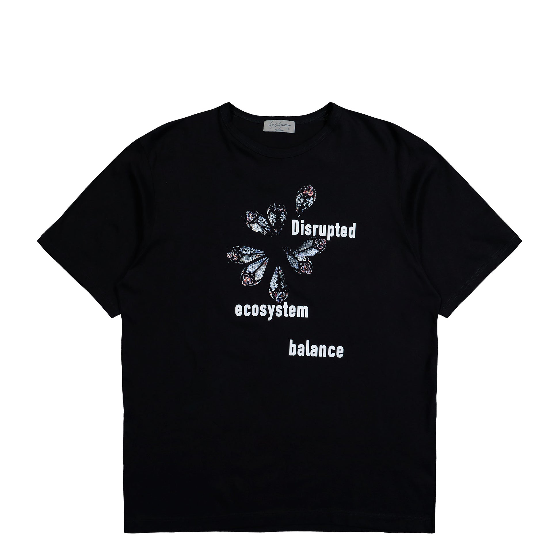 Yohji Yamamoto Homme Short Sleeve Tee PT F Black T-Shirts HK-T76-985-1 Detail View 1 | GATE