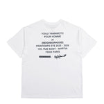 Neighborhood x Yohji Yamamoto Homme TEE SS-1 White T-Shirts HK-T96-996-1 Detail View 2 | GATE
