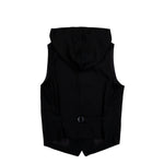 Yohji Yamamoto Homme Hooded Vest Black Vests HK-V01-240-1 Detail View 2 | GATE