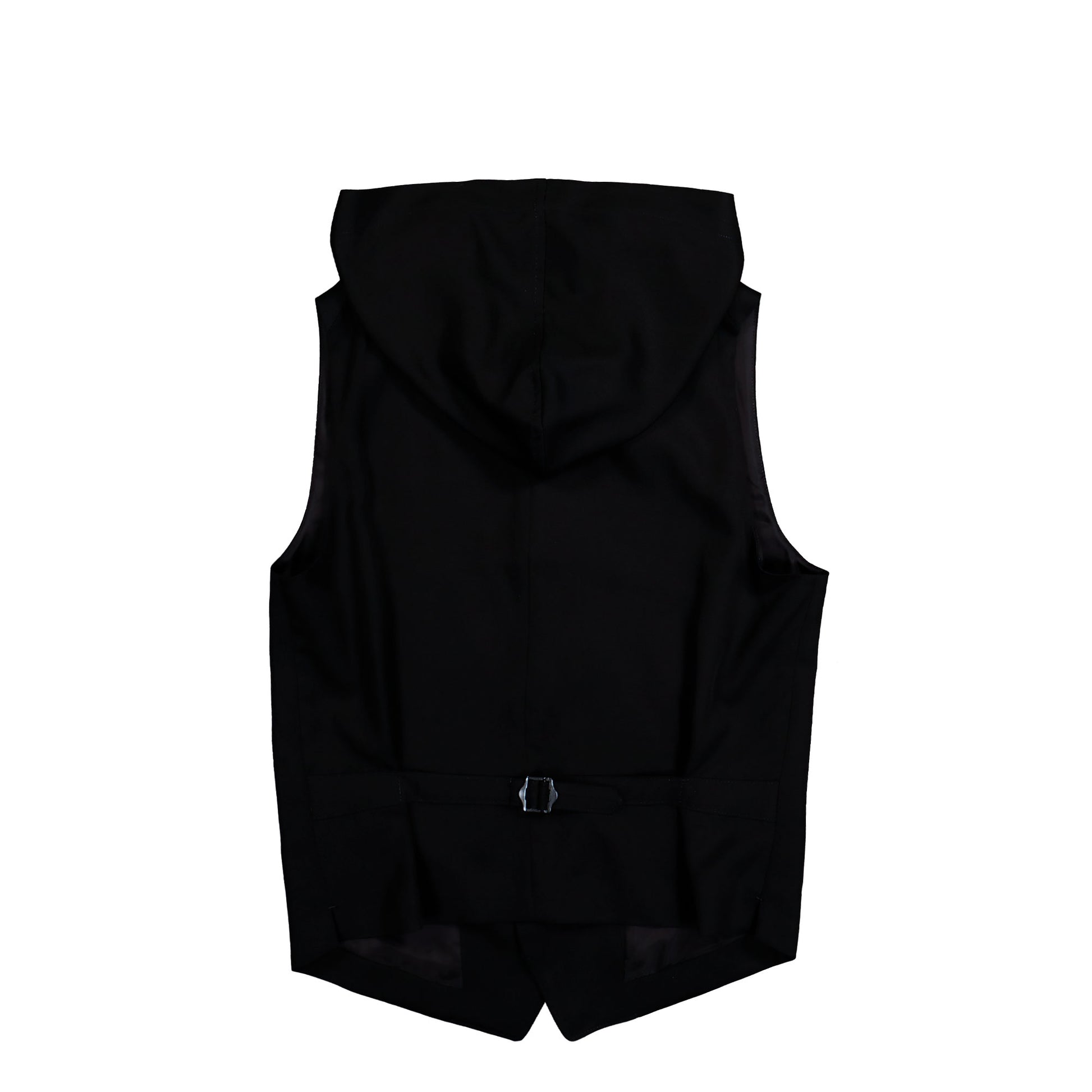 Yohji Yamamoto Homme Hooded Vest Black Vests HK-V01-240-1 Detail View 2 | GATE