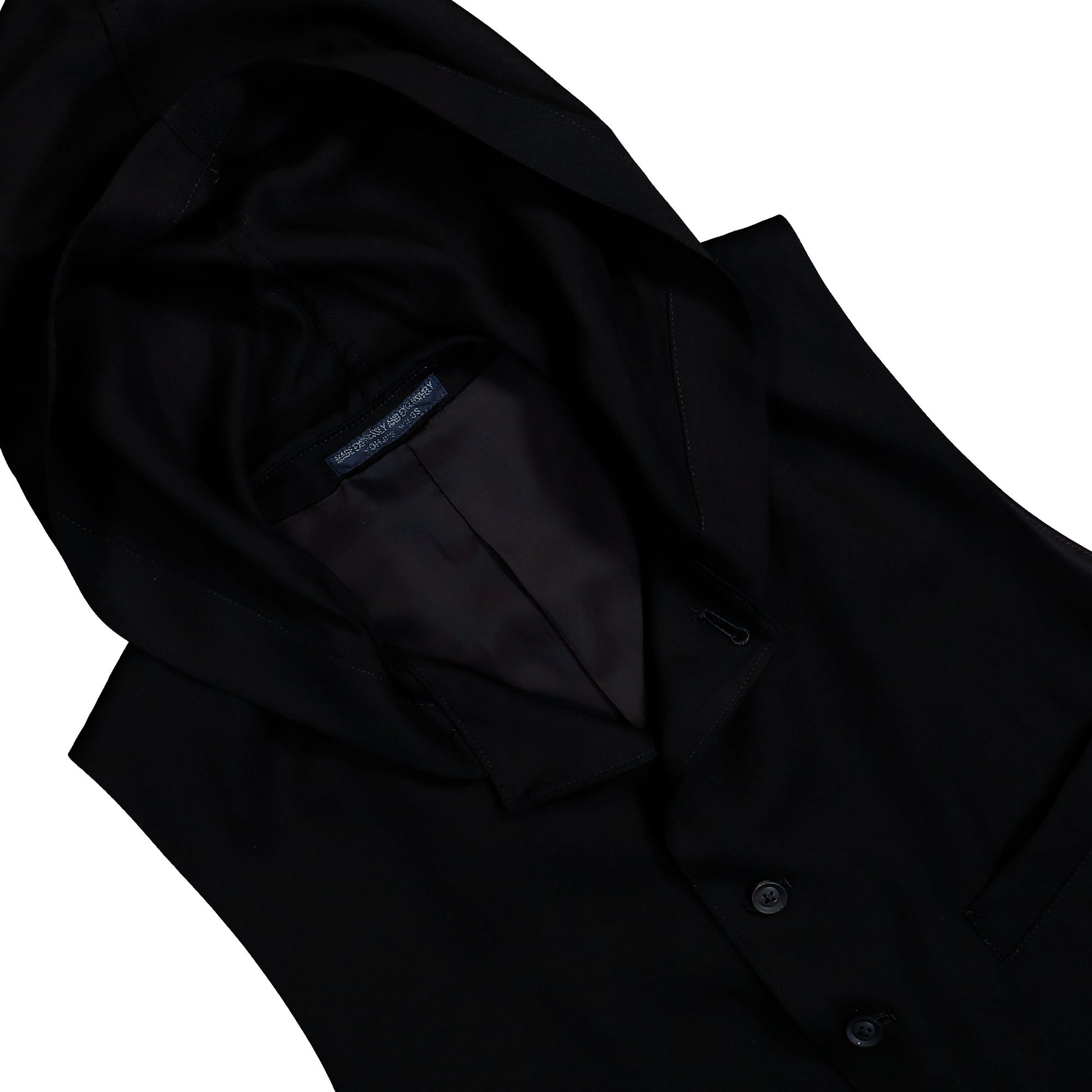 Yohji Yamamoto Homme Hooded Vest Black Vests HK-V01-240-1 Detail View 3 | GATE