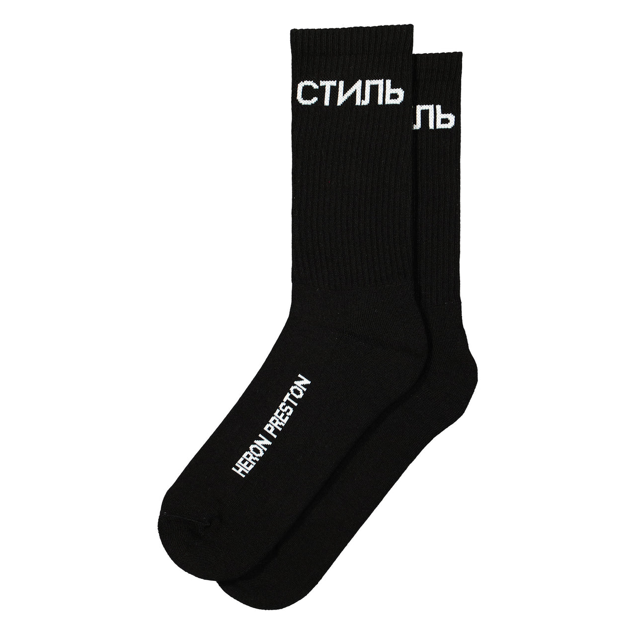 Heron Preston CTNMB Long Socks Black/White Socks HMRA008S22KNI0011001  | Overkill
