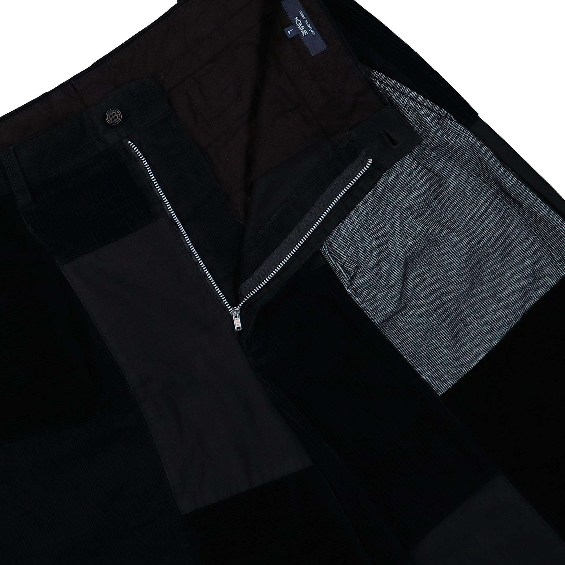 Comme Des Garçons Homme Pants Black Pants HP-P027-051 / Black Detail View 1 | Overkill
