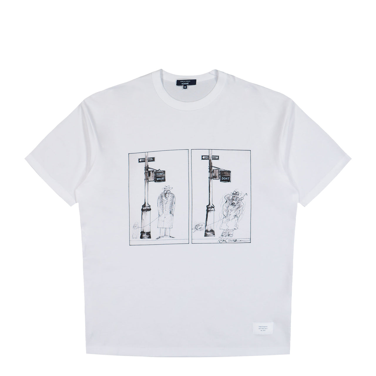 Comme Des Garçons Homme T-Shirt White x Black A Pattern T-Shirt HP-T009-051-1 / White x Black A Pattern | Overkill
