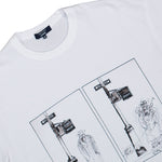 Comme Des Garçons Homme T-Shirt White x Black A Pattern T-Shirt HP-T009-051-1 / White x Black A Pattern Detailfoto | Overkill
