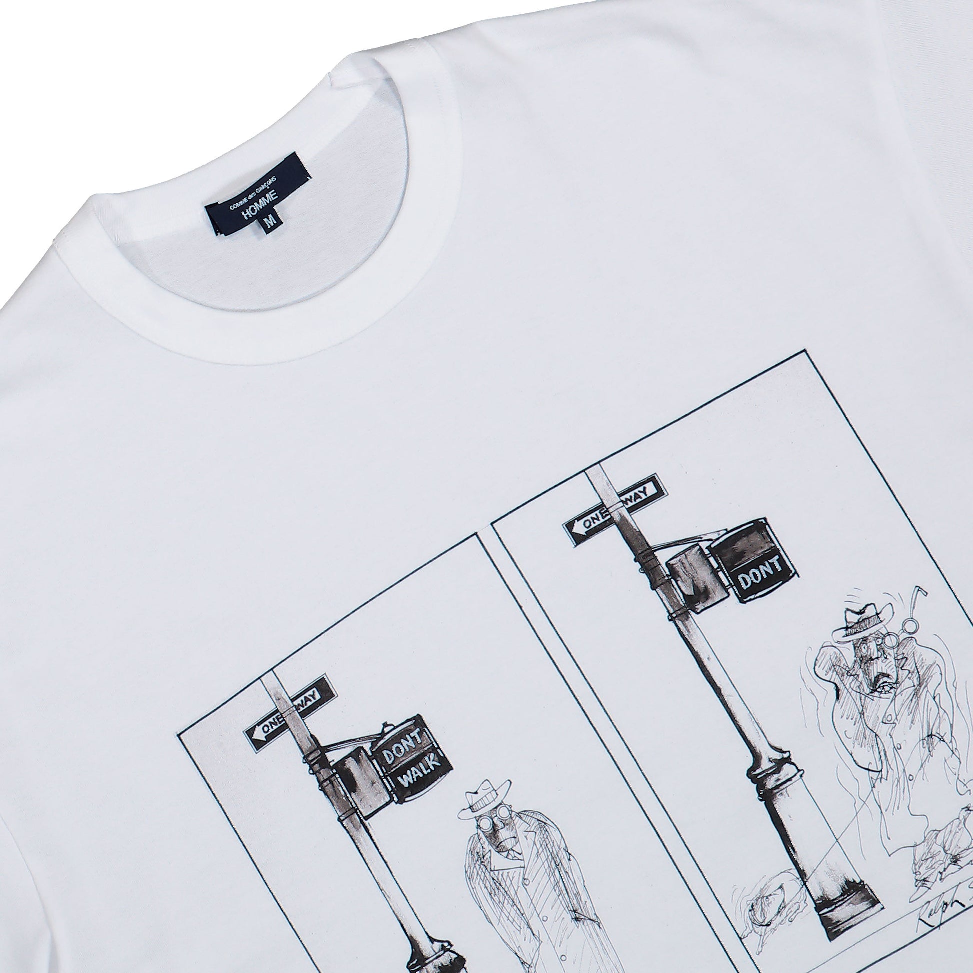 Comme Des Garçons Homme T-Shirt White x Black A Pattern T-Shirt HP-T009-051-1 / White x Black A Pattern Detailfoto | Overkill
